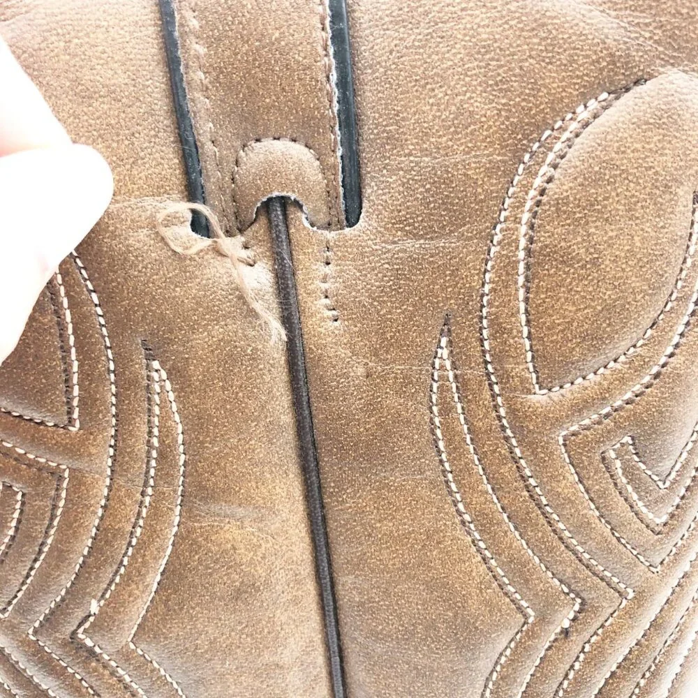 ABILENE BOOT CO. Sage Air Embroidered Brown Leather Cowboy Boots Mens 10 - Picture 7 of 13